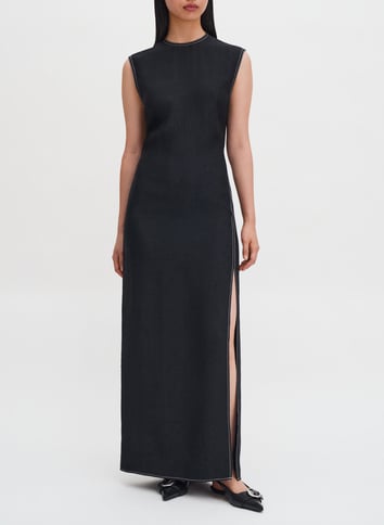 Solid straight long dress FILIPPA K Black